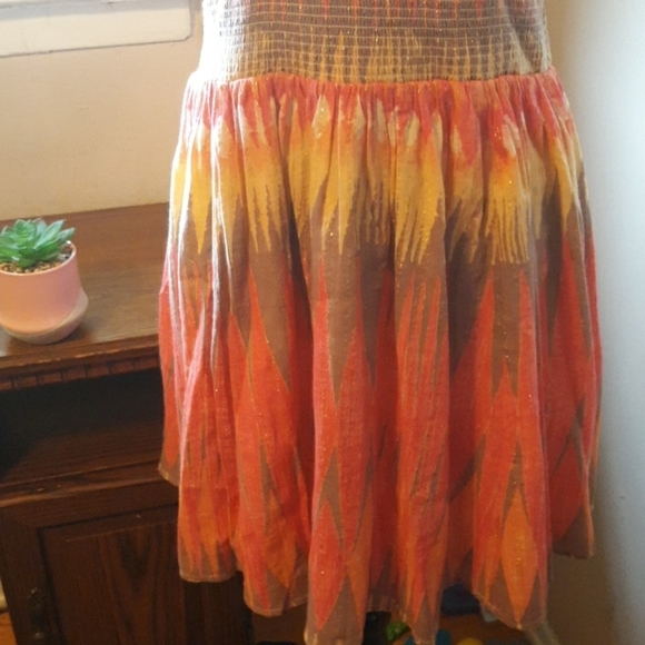 EUC FREE PEOPLE SMOCKED HALTER TUNIC MINI DRESS M - Picture 3 of 6